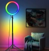 RGB-Ringlicht-Set | 26 cm mit Stativ 210 cm und Fernbedienung | geeignet für Make-up und Videoaufnahmen | SENY-RGB-26CM