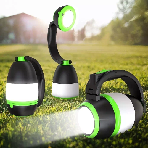 Multifunktionale LED Campinglampe, Taschenlampe mit Powerbank-Funktion | 3 Beleuchtungsmodi, 1500mAh | HWL-005