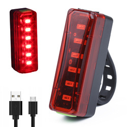 LED-Fahrrad-Rücklicht | 6 Dioden, 4 Leuchtmodi, 300lm, integrierter Akku | BL069