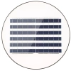 Straßenlaterne, Solar-LED-UFO-Lampe | 300W, 8Ah, IP65, 240 LED SMD5730 | großer 6V/13W Solarpanel | Fernbedienung | LDT-B240