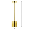 34 cm Tischlampe mit integriertem Akku | Nachtlicht mit drei Leuchtfarben | Stimmungsvolle Lampe für Hotel, Restaurant | HJA28-GOLD-2