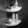 Eckregal Badezimmer | Marmor Kosmetikregal | TBD-211-WEISS