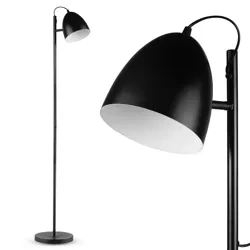 Metall Stehlampe | Modernes, stilvolles Beleuchtung für Wohnzimmer, Schlafzimmer | Schwarze Stehlampe mit Metallgestell | DYT-L145-BLACK