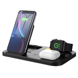 Dockingstation für Apple iPhone AirPods Watch | 15W kabelloses Ladegerät für Telefon und Kopfhörer | Reiseversion | WD-04