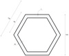 Deckenpendelleuchte LED 80W | Sechseck | Aluminium | Blendfreie CCD | Φ120x6 | LPL-002