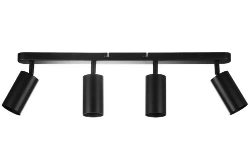 Vierpunkt-Deckenleuchte, schwenkbarer Strahler 4x GU10 Schwarz | MS-GU10-4