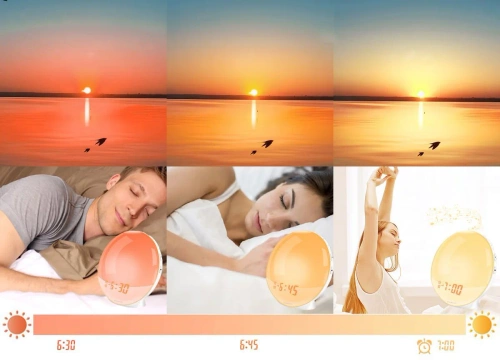 LED-Wecker mit Lichtfunktion | Sonnenaufgangssimulation, Nachtlicht, FM-Radio | WRSL22