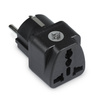 Universeller Netzadapter, Reisestecker mit UK/USA/CN-Steckdosen zu EU/PL-Steckdosen | Schwarz | AD-DE89