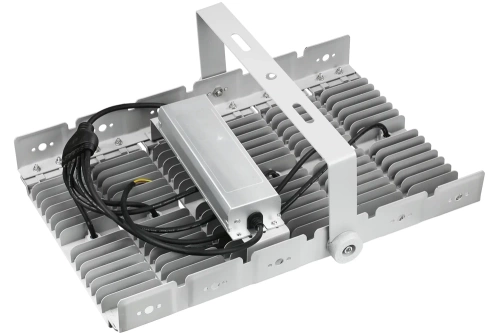 LED-Flutlichtstrahler | 300 W | für Sporthallen, Industriehallen, Haus | Aluminiumgehäuse | mit verstellbarem Halter | TMN-300W-SILVER