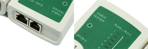 Netzwerk-Tool-Set | LAN-Tester, Crimpzange, Isolierungsentferner, LSA-Crimper | RJ-45, RJ-11 | AR-811