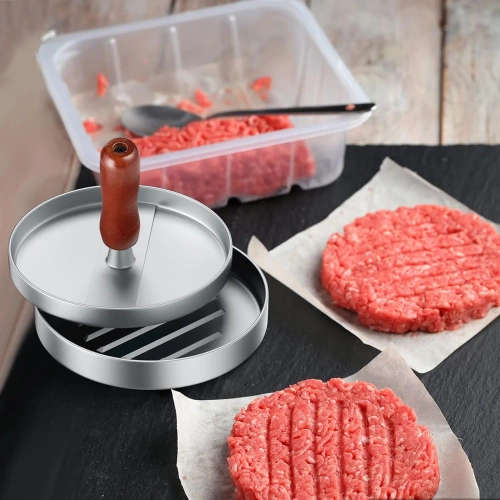 Burgerpresse | Fleischwolf | Grillfleischform | HM-S117-SILBER