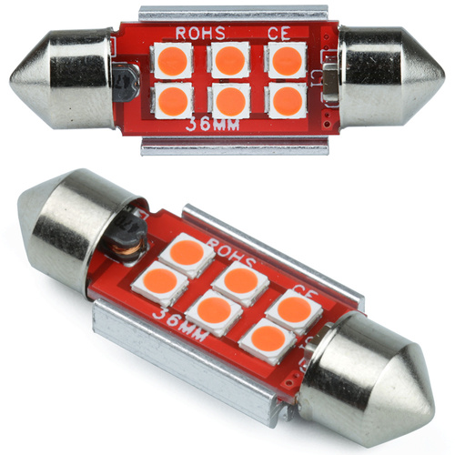 LED-Autolicht C5W | 6 SMD 3535 CAN BUS | rot