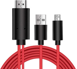 Adapter Micro-USB 11pin - HDMI | MHL | FullHD 1080p | 1,8m | HTM-2M