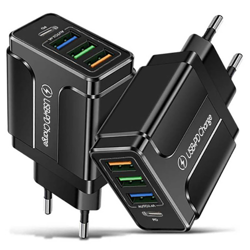 Netzladegerät mit 3 USB-Anschlüssen und PD-Port (USB-C) | CA-060