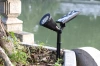 Solar-Gartenlampe LED mit Erdspieß | weiß, warmweißes Licht | Strahler SPOT | 250lm, 2200mAh, 4 LED | YNG-4LED