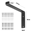 4 Regalträger | Regalwinkel | Regalhalterung | JZ-J230-BLACK