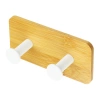 Bambus-Kleiderbügel | Handtuchhalter | Kleiderhaken mit zwei Haken | YG-DH13-WHITE