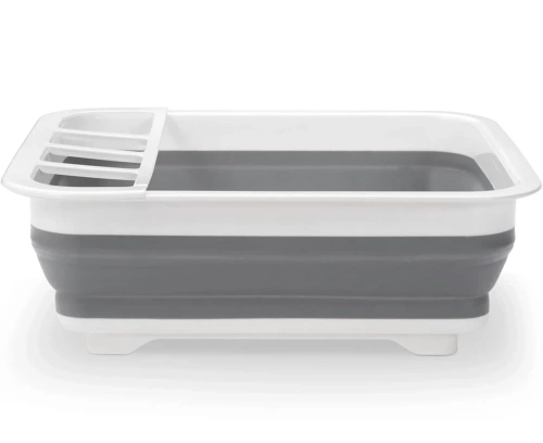 Geschirrabtropfgestell | klappbarer Abtropfständer für Camping | grau | XEP-364-GREY