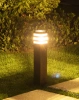 Gartenstandleuchte, quadratischer Aluminiummast, matt schwarz 90cm | 230V Stromversorgung, E27 Fassung | LLS-90CM