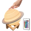 Tischlampe in Form von Saturn | Nachtlicht mit RGB-Fernbedienung | Farbwechselnde Kinderlampe | XK-D13
