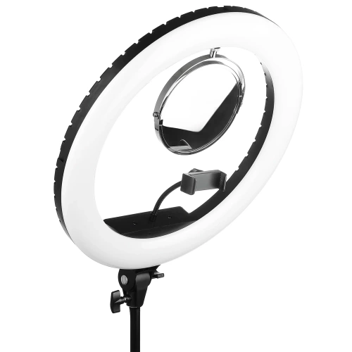 Ringlicht mit Spiegel | Ringlicht mit Stativ | Set mit Netzteil und Ring 60W | M45-60W-B