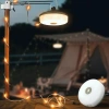 Multifunktionale LED Campinglampe mit 10 m Lichterkette, Powerbank und Magnet | Wasserdichte Lampe mit eingebautem 2000 mAh Akku 5 Leuchtmodi | KQ-5004