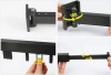 Klappbarer Kleiderständer | Faltbarer Wäscheständer | Wandstange mit Haken | LYJ-T90-GREY