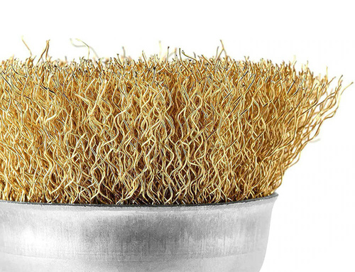 Drahtbürsten-Set | 5 Stück, messingbeschichteter Draht | M-5in1