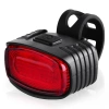 USB-LED-Fahrradlicht-Set – Vorne Weiß + Hinten Rot | Leistungsstarke Fahrradbeleuchtung| mit Batterie | BK-L8005