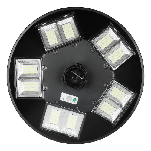 Straßenlaterne, Solar-LED-UFO-Lampe | 1000W, 12Ah, IP65, 672 LED SMD5730 | großer 6V/15W-Solarmodul | Fernbedienung | LDT-B840