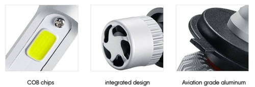 H3 LED Scheinwerferlampen S2 COB 36W 16000 lm | 2 Stück