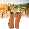 Ergonomische Fahrradgriffe | Stilvolle Fahrradgriffe aus PU-Leder |PUBT-G211A-BR