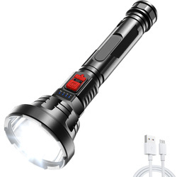Taktische LED-Taschenlampe mit integriertem Akku | 3 Beleuchtungsmodi, 500 lm, 2000 mAh | TL-826