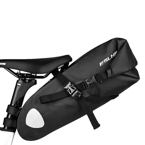 Wasserdichte Fahrradtasche 10L | Bikepacking Tasche mit Reflektoren | Untersitztasche | BCB-004