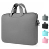 Neopren-Laptoptasche | 15,6 Zoll, mit Griffen, zwei Seitentaschen | grau | BR04
