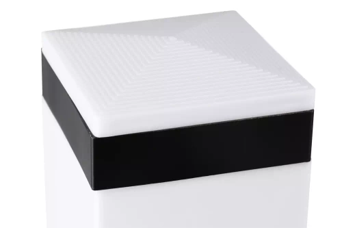 Gartenleuchte, Stehleuchte, quadratischer Pfosten für E27-Leuchtmittel | 90 cm, 230 V, Edelstahl | schwarz matt | LLF-90CM