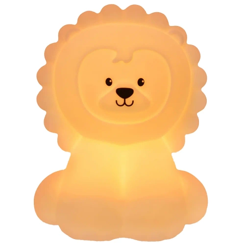 LED-Nachtlicht für Kinder mit Bluetooth-Lautsprecher Löwe | Silikon-Touch-USB-Nachtlicht für Kinder | JS-L8L-330