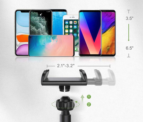Flexibles Handy- und Tablet-Stativ | Halterung mit 50 cm Stab | PSI-T006