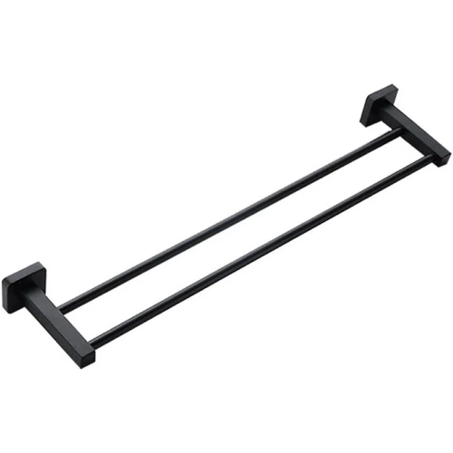 Handtuchhalter | Wandhalterung für das Badezimmer | Badezimmerstange | MJR-60CM-2-SCHWARZ