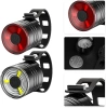 Kompakte LED Fahrradbeleuchtung vorne + hinten | LED-Fahrradlicht-Set, 3 Modi | BK-L319