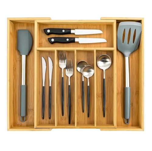 Ausklappbarer Bambusbesteck-Organizer | RSD-768