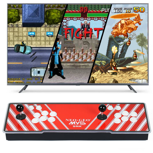 Pandora's BOX Konsole | 5000 Retro- und 3D-Spiele | 2 Controller-Sets | Eingebauter Lautsprecher | Münzeinwurf möglich | BP-3001-SNK