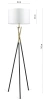 Weiße Stehlampe | Modernes, stilvolles Beleuchtung für Wohnzimmer, Schlafzimmer | Weiße Stehlampe mit Metallgestell | HM112-WHITE