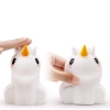  Silikon LED Nachtlicht Einhorn | Tragbare Kinderlampe 9 Lichtfarben | USB wiederaufladbare Lampe | JL-219