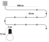 Solar LED Lichterkette, Gartenlampe zum Einstechen | 10 LED-Lampen | 5 Meter | SDC-10LED-5M