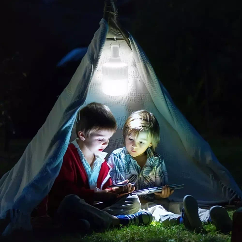LED Campinglampe, Glühbirne mit Haken und Akku | HWL-007