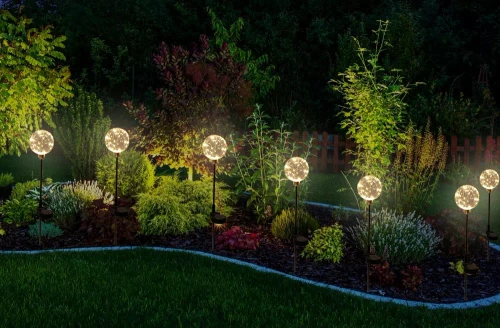 LED-Gartenleuchte Kugel | 66 cm, 600 mAh | FLD-29-W