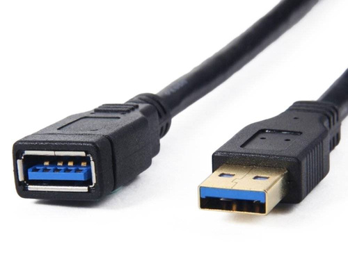 USB 3.0 Verlängerungskabel | Stecker männlich + weiblich | 2 Meter | UE3.0-2M-Schwarz