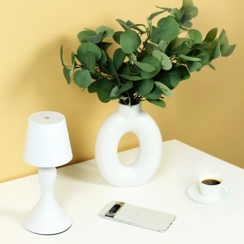 Kabellose Nachtlampe mit eingebautem Akku | Stilvolle Tischlampe mit einstellbarer Farbe und Lichtintensität | YG-D021-WHITE