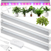 LED-Pflanzenleuchten Set | 3 Stück | 6 W | mit Netzkabel und Verbindungskabel | DG-T5-Whitel